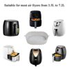 Xzeemo 2pcs Silicone Air Fryer Liners, Air Fryer Silicone Pot, Air Fryer Replacement Basket, Food Grade Silicone Baking Tray, Air Fryer Accessori