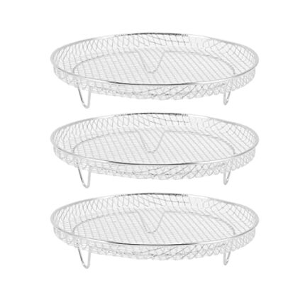 BAOFUYA 3Pcs Stainless Steel Air Fryer Dehydrator Racks,Air Dryer Dehydrator Racks Air Fryer Basket Racks Air Fryer Accessories for Kitchen Air f