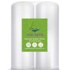 VacYaYa 2 Pack 20x1500cm Rolls (Total 30m) Vacuum Food Saver Sealer Machine Freezer Bags Rolls with BPA Free,Heavy Duty,Great for Sous Vide and V