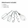 VonShef Hand Mixer Electric Whisk – Food Mixer for Baking with 5 Speeds, 300W, 2 Stainless Steel Beaters, 2 Dough Hooks & Balloon Whisk, Easy Cle