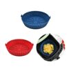 2Pcs Silicone Air Fryer Liner 8.5'' Reusable Air Fryer Silicone Basket, Heat Resistant Easy Cleaning Air fryers Silicone Pot Round for 3 to 5 Qt
