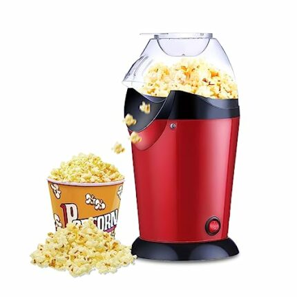 Popcorn Maker Hot Air Popcorn Machine, Popcorn Maker Machine, Fat-Free, Healthy & Oil-Free Snacks, 2 Min Qucik Popping, One Touch Pop Corn Makers