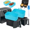 2PCS Ninja air Fryer Silicone Liners with Brush, Reusable Ninja Silicone air Fryer Liners 9.5l,Ninja air Fryer Liners AF400UK &AF300UK, Ninja Dua