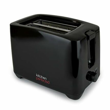 Kitchen Perfected® 2 Slice Extra Wide Slot Toaster - 750W - 7 Browning Levels - High Lift Eject Function - Removable Crumb Tray - E2020BK - Gloss