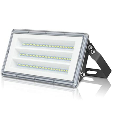 TASINUO LED Floodlight Outdoor 100W, LED Flood Light 10000LM 7000K Super Bright Security Lights, IP67 Waterproof LED Spotlight Wall Light with 18