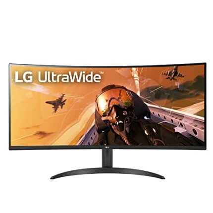 LG 34WP60C-B 34-Inch 21:9 Curved UltraWide QHD (3440x1440) VA Display with sRGB 99% Color Gamut and HDR 10, AMD FreeSync Premium and 3-Side Virtu