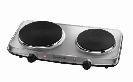 Russell Hobbs 2 Plate Mini Hot Plate Hob 15199, 1500 W - Stainless Steel