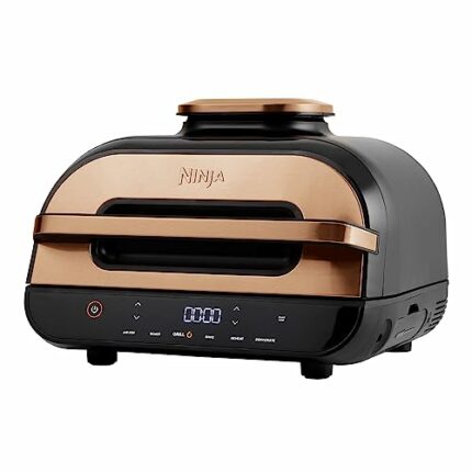 Ninja Foodi MAX Health Grill & Air Fryer with Digital Cooking Probe, 6-in-1; Grill, Air Fry, Bake, Roast and more, 3.8L, Dishwasher Safe Parts, C