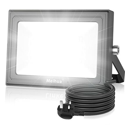 MEIHUA LED Floodlight 60W, Flood Lights Outdoor 6500K Super Bright Daylight White IP66 Waterproof Work Lamp for Home Lighting Garden Garage Works