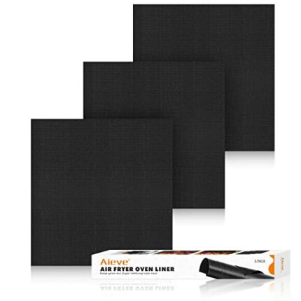 Aieve Air Fryer Accessories for Proscenic, 3 Pack Non-Stick Reusable Oven Liners Baking Mat Compatible with Proscenic T31, Acekool FT1, HYSapient