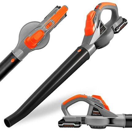 Terratek Cordless Leaf Blower 20V Battery and Charger, Garden Blower lightweight Powerful Electric Cordless Design