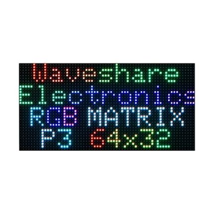 Coolwell RGB full-colour LED matrix panel display, 64 x 32 pixels for Raspberry Pi, Pico, ESP32, Ardui, etc., adjustable brightness