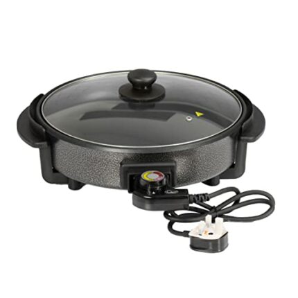 Quest 35410 30cm Multi-Function Electric Cooker Pan with Lid/Adjustable Thermostatic Control/Non-Stick Aluminium / 30 x 30cm Surface/Detachable P