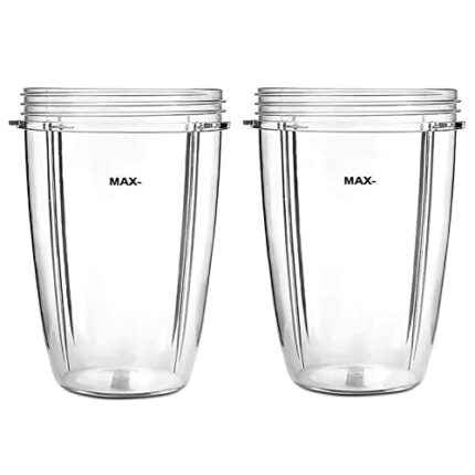 Gekufa 24oz Cups for Compatible with Nutribullet Accessories 600W 900W Blender Juicer Mixer Replacement Parts(2 Pack)
