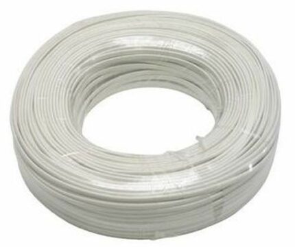 PremiumCord Telephone Cable 4 Wires 100 m White