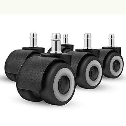 TWDYC 5 PCS Universal Mute Chair Wheel 2" Office Chair Caster Replacement Casters Rubber Soft Safe Roller Furniture Wheels