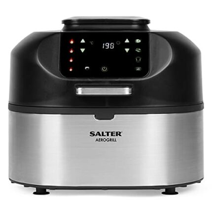 Salter EK4549 AeroGrill Air Fryer – 5-in-1 Tabletop Multicooker & Health Grill, Family Size 5.2L Capacity, Temperature Probe Include, LED Digital