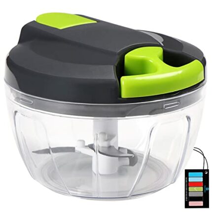 Manual Food Chopper,Sinnsally Manual Food Processor Vegetable Chopper,Kitchen Hand Food Shredder,Onion Slicer Cutter Dicer Grinder,Garlic Chopper