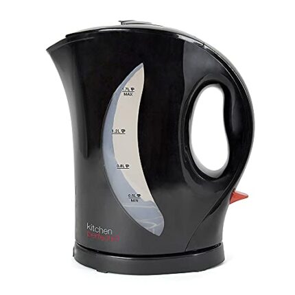 Kitchen Perfected 2000W 1.7L Electric Cordless Kettle - Dual Water Level Windows with Cup Indicators - Washable Filter ? On / Off Indicator Light