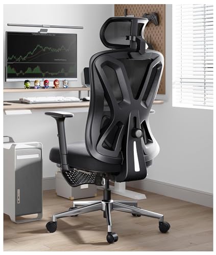 Hbada Ergonomic Office Chair Desk Chair with Mattress Spring Support, Swivel Computer Chair with Footrest