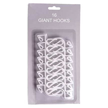 WHITE HILL 16 x Gutter Clips Holiday Outdoor Hang Hooks - Weatherproof - Gutter Lights Clip for Christmas & Halloween Decoration - String Lights
