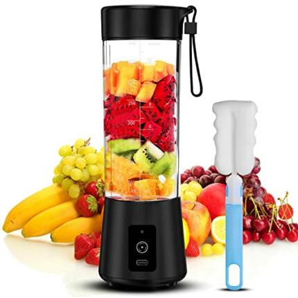 Portable Blender,POYET Blender Smoothie Maker,Mini Blenders for Smoothies and Shakes,400ML Fresh Juice Blender Bottle, 4000mAh Personal Blender U