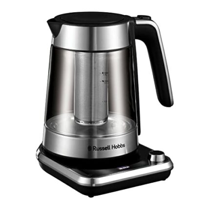 Russell Hobbs 26200 Attentiv Electric Kettle - Variable Temperature (40°C-100°C) with Infuser Basket and Touch Screen Controls, 1.7 Litres, Stain