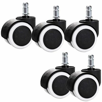 SBTXHJWCGLD 5pcs Furniture Casters Pu Swivel Castor Wheel,48mm Furniture Caster,360 Degree Rotating Castor With Brake Lock,with Mounting Rod,for