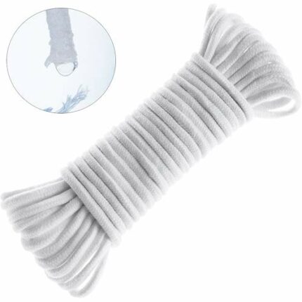 ORIMERC 50 feet 6mm Self Watering Capillary Wick Cord Vacation Plant Sitter DIY Hydroponic Wicking Self-Watering Planter Pot Automatic Water Syst
