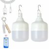 2X Camping Lights,Emergency Lantern LED Work Light Bulb USB Rechargeable Lighting,30W 2000 Lumens 3 Modes,Portable Tent Light for Camping, Patio,