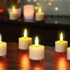 ZIYOUDOLI 6pcs Rechargeable Tea Light with Remote Control and Timer Led Tea Lights Flickering Flameless Candles Warm White Dimmable (Rechargeable