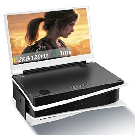 G-STORY 15.6" Inch IPS 2K 120Hz Portable Monitor Gaming Display Integrated with PS5(not Included) 2560X1440 with 2 HDMI Ports,FreeSync,Built-in 2