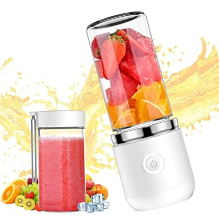 Portable Blender, Mini Blender Fruit 350ml, Blender Bottle for Smoothies and Shakes with USB Rechargeable for Juice Baby Food Travel Gym Kitchen