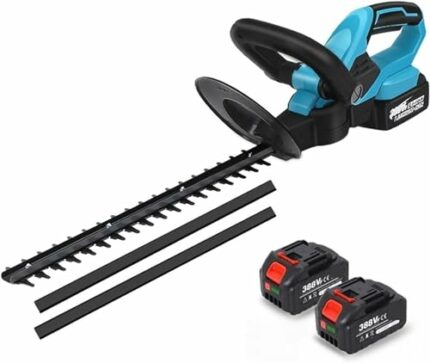 21V Cordless Hedge Trimmer Household Garden Trimmer Pruning Saw Lawn Mower Electric Hedge Trimmer Garden Tool for Lawn Edger Pruning Weed (Color