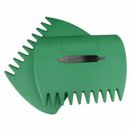 KINGLAKE Green Garden Yard Leaf Scoops, Leaf Collector Grabs Grass Grabbers Leaves Pick Up Hand Rakes for Garden Leaf Rubbish Collect Grass Lawn
