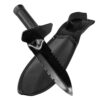 YHomU Heavy-Duty Metal Detector Shovel, Double Serrated Metal detecting shovel with Sheath, Camping digging tool, Sturdy Digger Trowel for Treasu