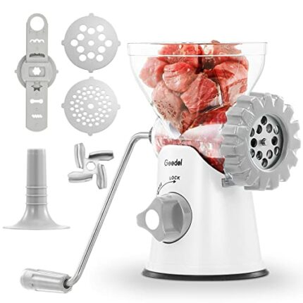 Geedel Meat Grinder, Meat Mincer & Sausage Maker, Mincer Machine Suitable for Grinding Meat, Making Sausages and Biscuits, Meat Grinder Manual Sa
