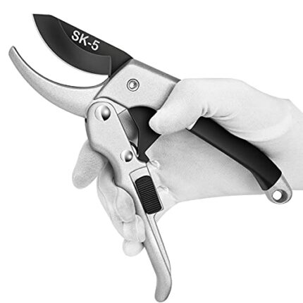 JYWYBF Garden Secateurs, Professional Pruning Shears with Sharp and Stainless Steel Blade, Non-Slip Handle, Garden Scissors, Anvil Secateurs
