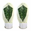 2PCS Plant Fleece Frost Protection Jackets, 80x120CM Garden Fleece Frost Protection for Plants with Zipper Drawstring, Plant Covers for Potted Pl