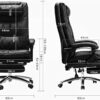 ZXFYHD Desk Chair,Office Chair Executive Chair Leather Adjustable Height Ergonomic Design Swivel Chair Reclining Rotary Lifting Handrail R01