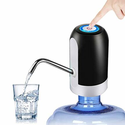 Water Dispenser Electric Portable USB Charging Water Bottle Pump（Black)