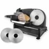 Venga! Electric Food Slicer, Precise Thickness Adjustment from 0 to 15 mm, Removable Carriage and Pusher, 150 W, Stainless Steel, VG AS 3003 BS