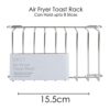 VFM - Air Fryer Wire Toast Rack - Air Fryer Accessory - 15.5cm X 8.5cm X 5.5cm for Oven and Press Cooker, Barbecue, Roasting Oven Air Fryers Oven