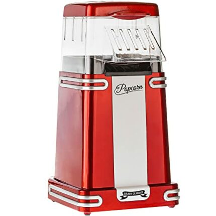 Gadgy Popcorn Machine - Retro Popcorn Maker - Hot Air Popcorn Popper - Fat Free Oil Free Gourmet Popcorn - Healthy Snack
