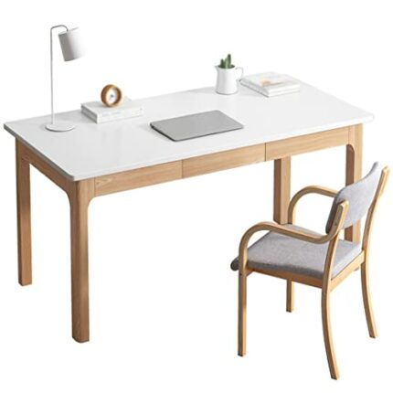 ZCMEB Solid Wood Desk Home Desktop Computer Desk Small Apartment Writing Desk Bedroom Study Table Without Chair (Color : D, Size : 80cm)