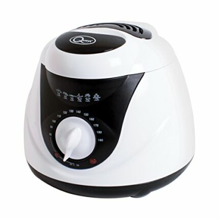 Quest 35150 1L Deep Fat Fryer / Non-Stick Basket With Removable Handle / 900 Watt / Easy Clean / Compact Design / White Colour