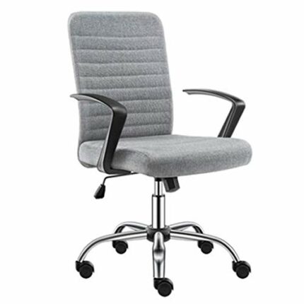 WALNUT Computer Chair - Modern Fabric Low Back Office Chair with Adjustable Height, for Reception Dinning Conference Room(Color : Gray, Size : 94