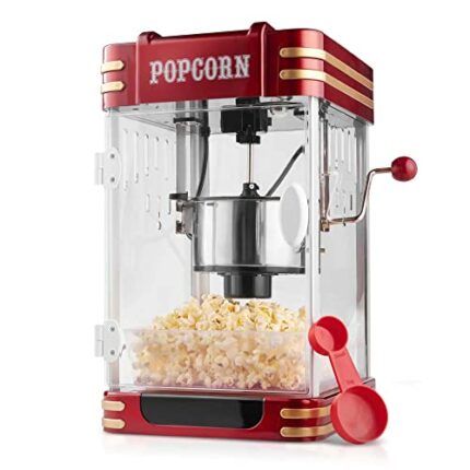 Lewis's Retro Popcorn Maker - Popcorn Making Machine with Hot Air Circulation, Movie Party, Healthy Cinema Themed Snacks
