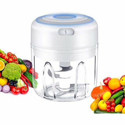 Mini Food Chopper, Wireless Portable Electric Garlic Chopper, Blender Food Processor, USB Charging, BPA-Free, Easy to Clean, for Baby Food/Pepper