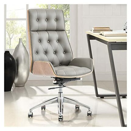 WALNUT Executive Massage Ergonomic Swivel High Back Thick Cushion PU Leather Office Chair